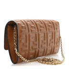Nappa Matisse FF Embossed Continental Wallet On Chain Coloniale
