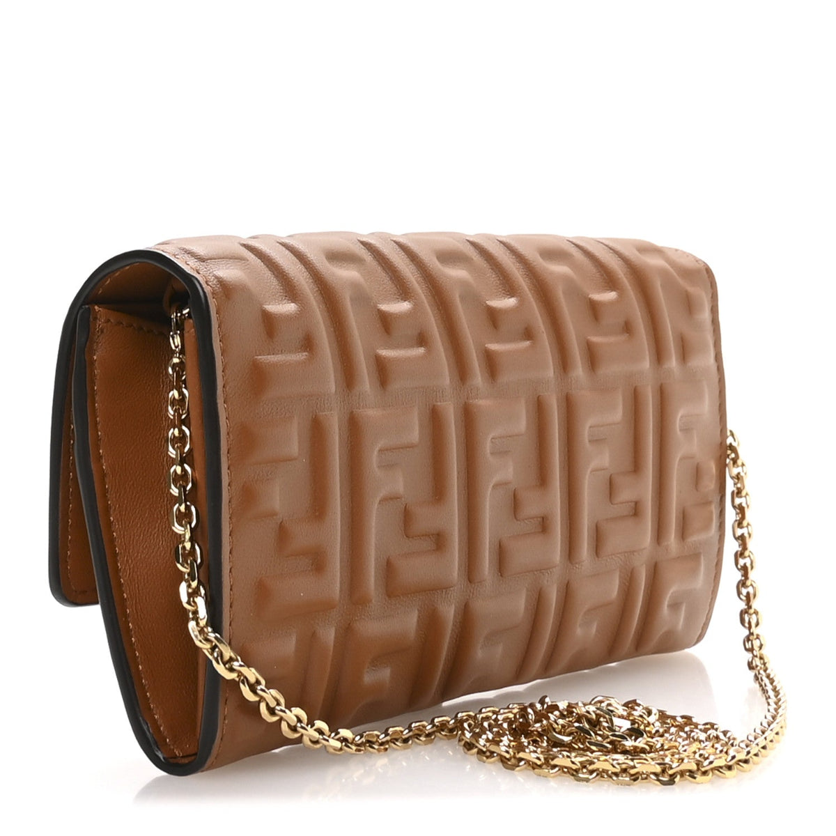 Nappa Matisse FF Embossed Continental Wallet On Chain Coloniale