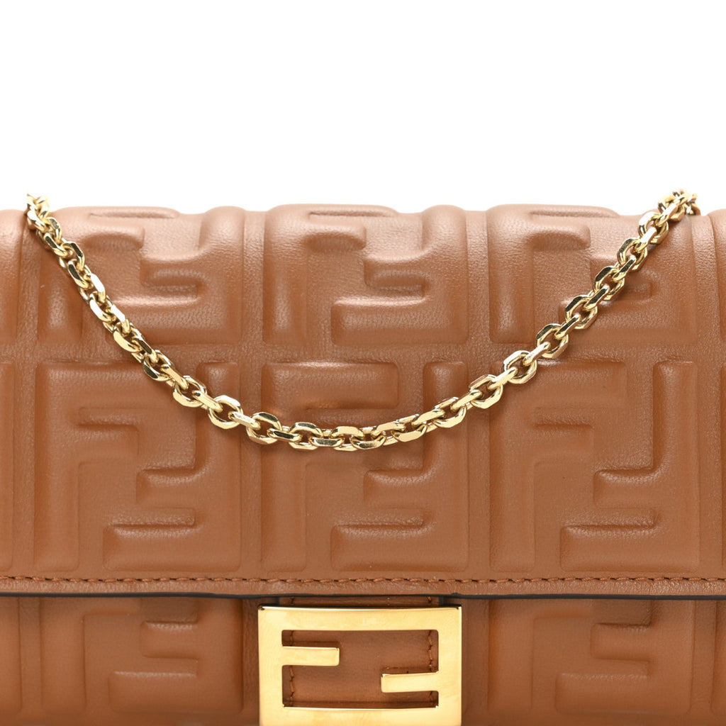 Nappa Matisse FF Embossed Continental Wallet On Chain Coloniale