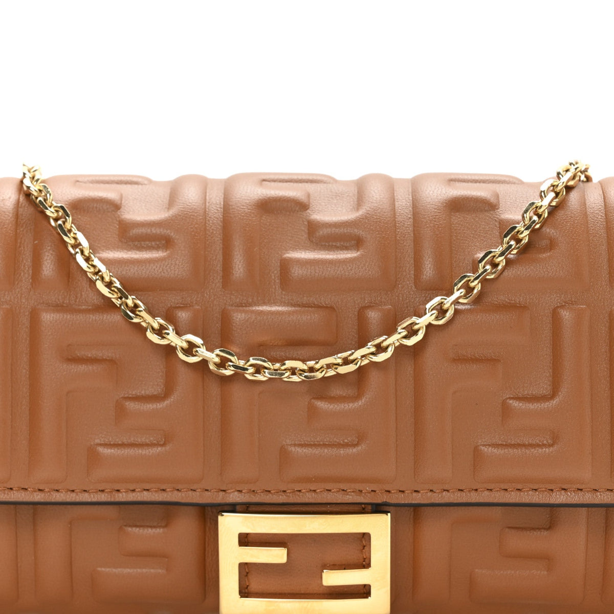 Nappa Matisse FF Embossed Continental Wallet On Chain Coloniale