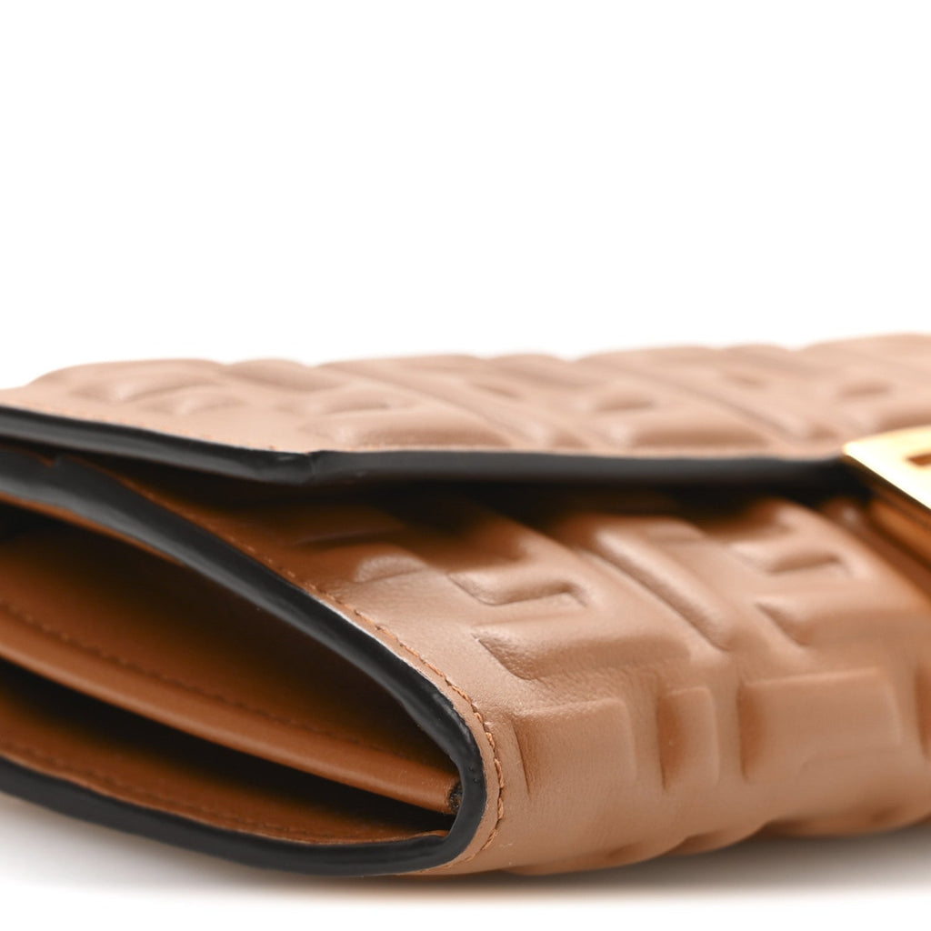 Nappa Matisse FF Embossed Continental Wallet On Chain Coloniale