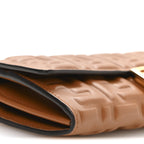 Nappa Matisse FF Embossed Continental Wallet On Chain Coloniale