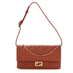 Nappa Matisse FF Embossed Wallet On Chain Baguette Sienna