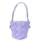 Nappa Maxi Intrecciato Clasp Bucket Bag Wisteria