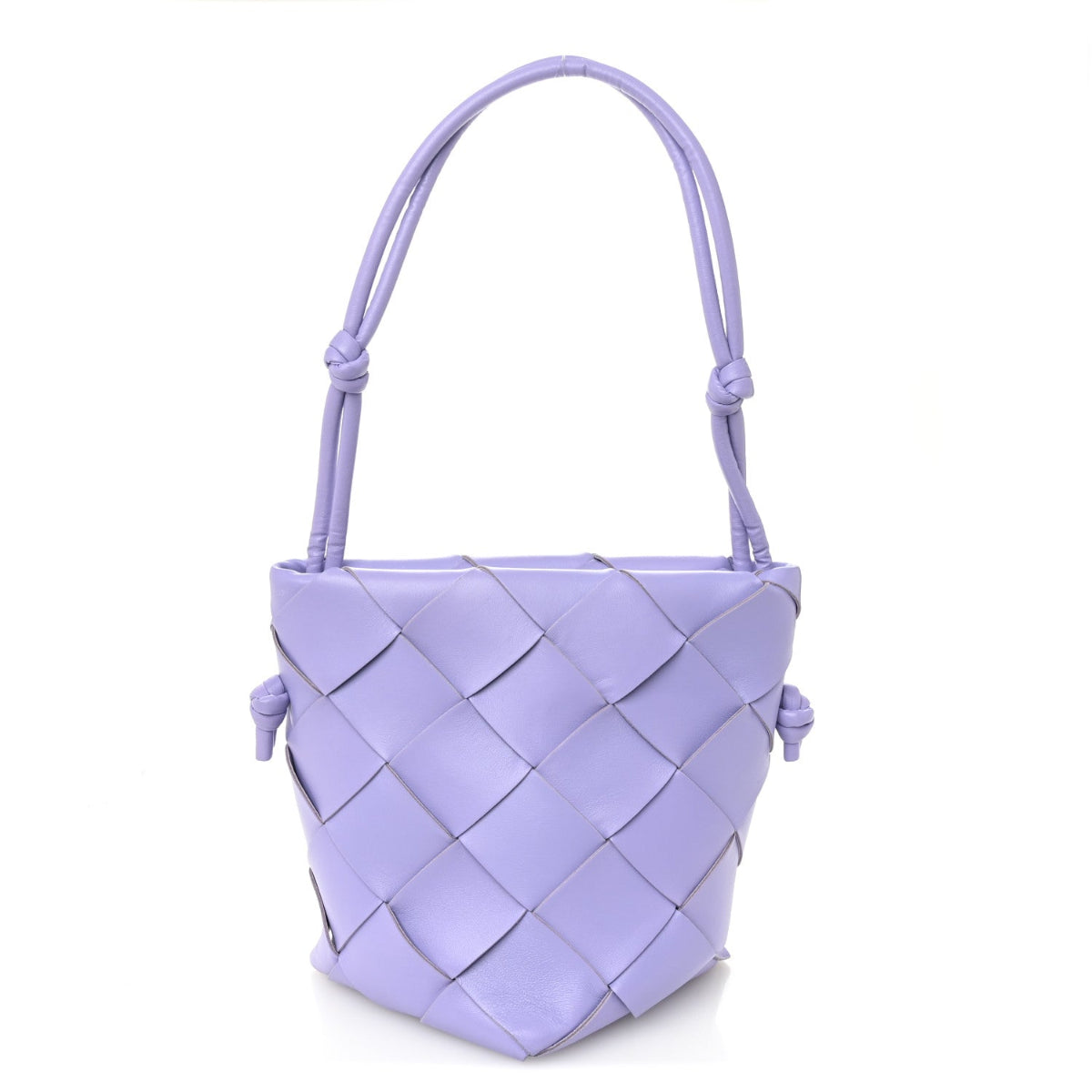 Nappa Maxi Intrecciato Clasp Bucket Bag Wisteria