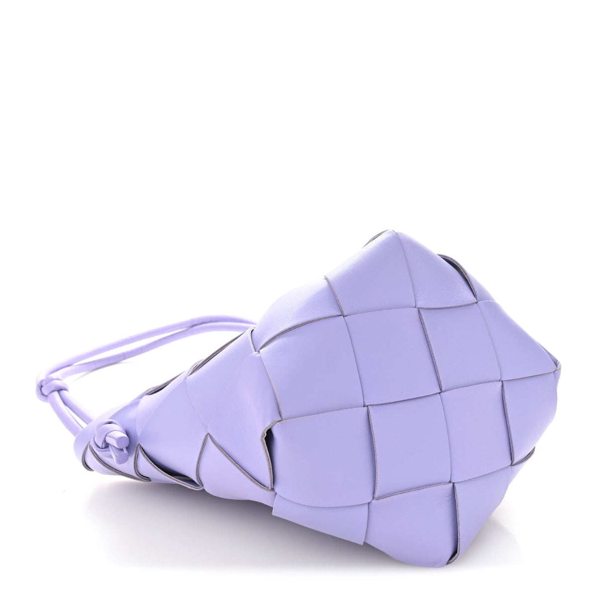 Nappa Maxi Intrecciato Clasp Bucket Bag Wisteria