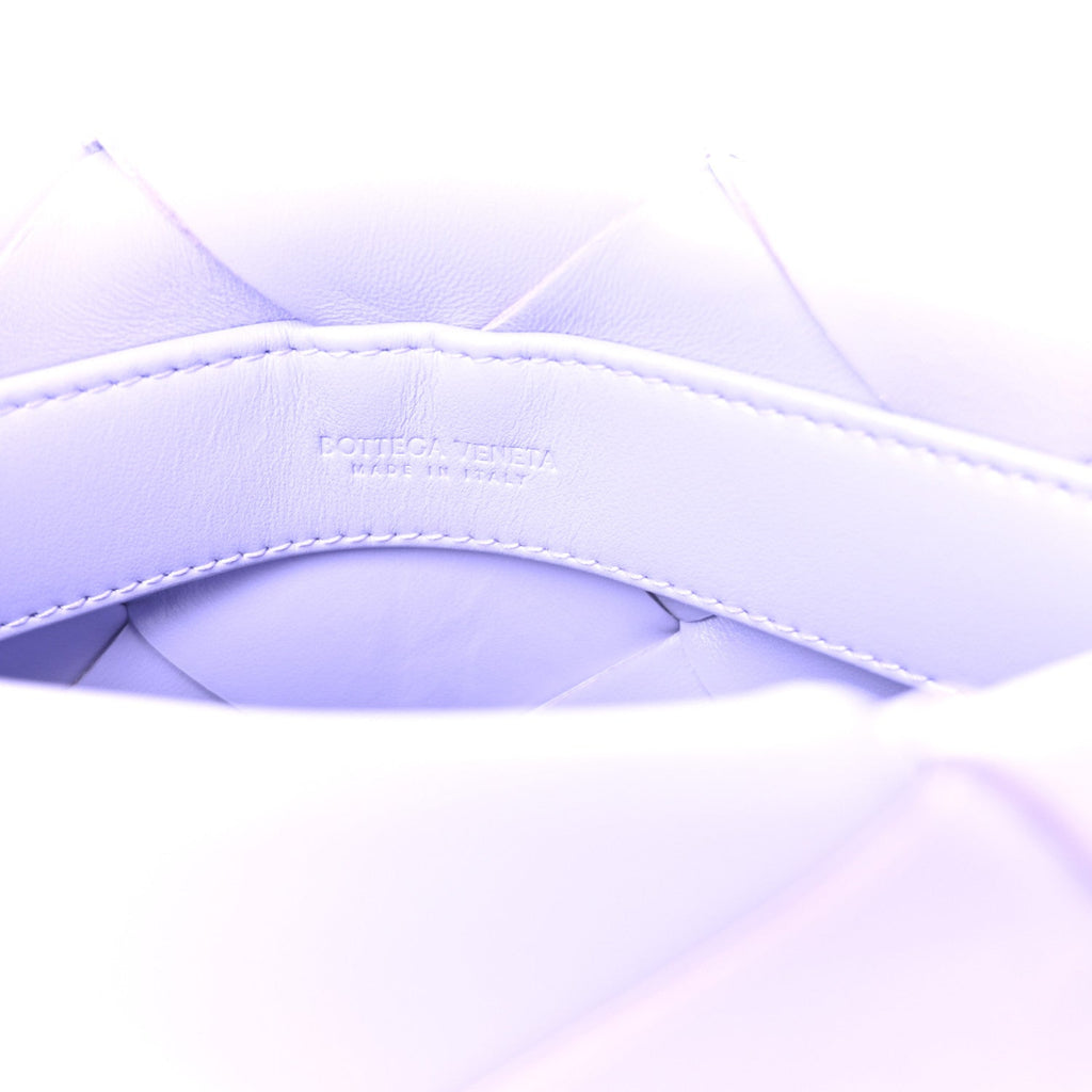 Nappa Maxi Intrecciato Clasp Bucket Bag Wisteria