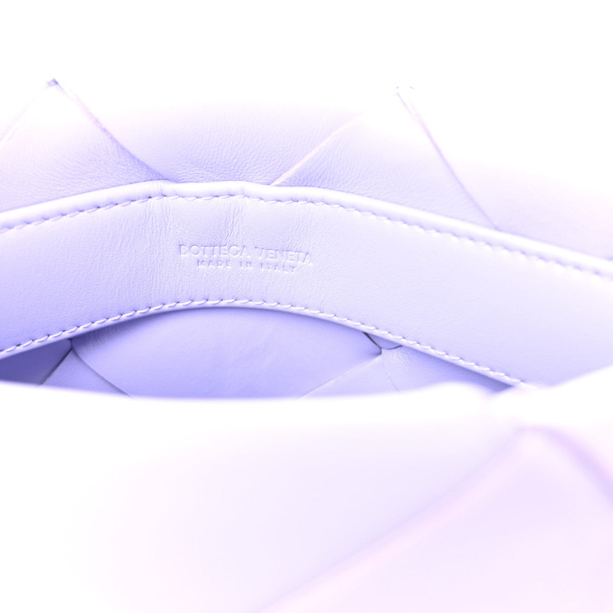 Nappa Maxi Intrecciato Clasp Bucket Bag Wisteria