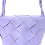 Nappa Maxi Intrecciato Clasp Bucket Bag Wisteria