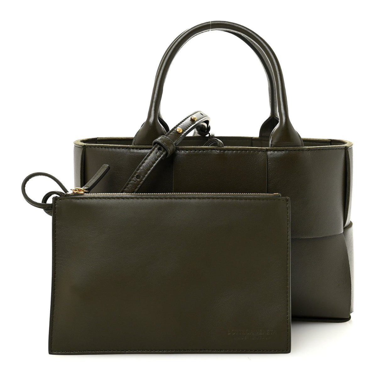 Nappa Maxi Intrecciato Mini Arco Tote Mud