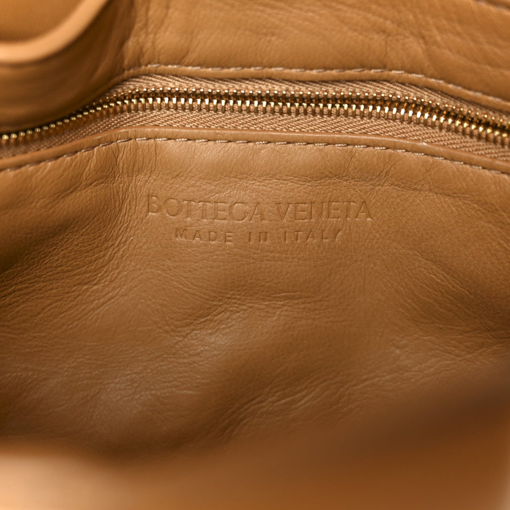 Nappa Maxi Intreccio Padded Cassette Crossbody Bag Caramel