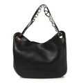 Nappa Maxi Vlogo Gate Hobo Bag Black