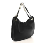 Nappa Maxi Vlogo Gate Hobo Bag Black