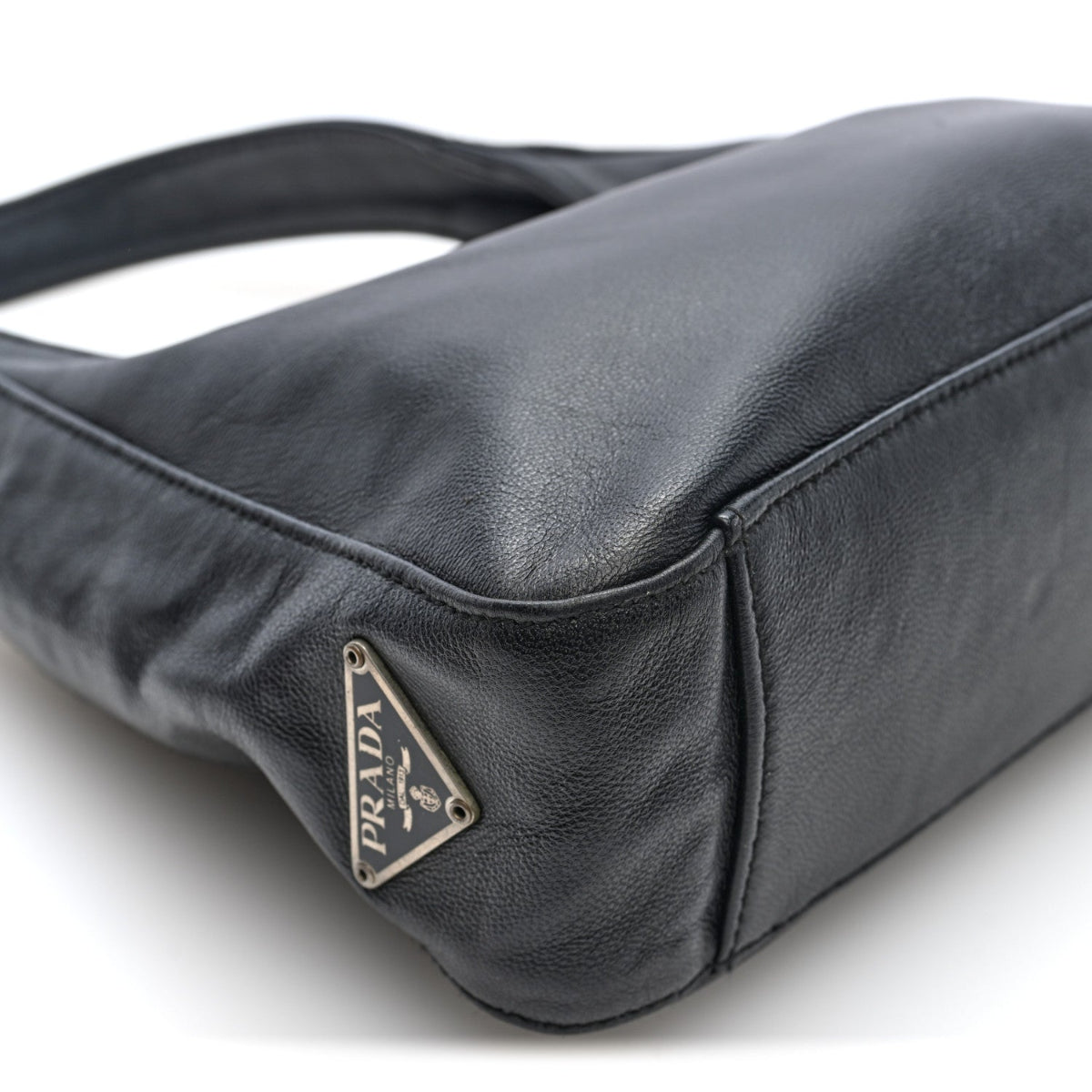 Nappa Mini Triangle Hobo Black
