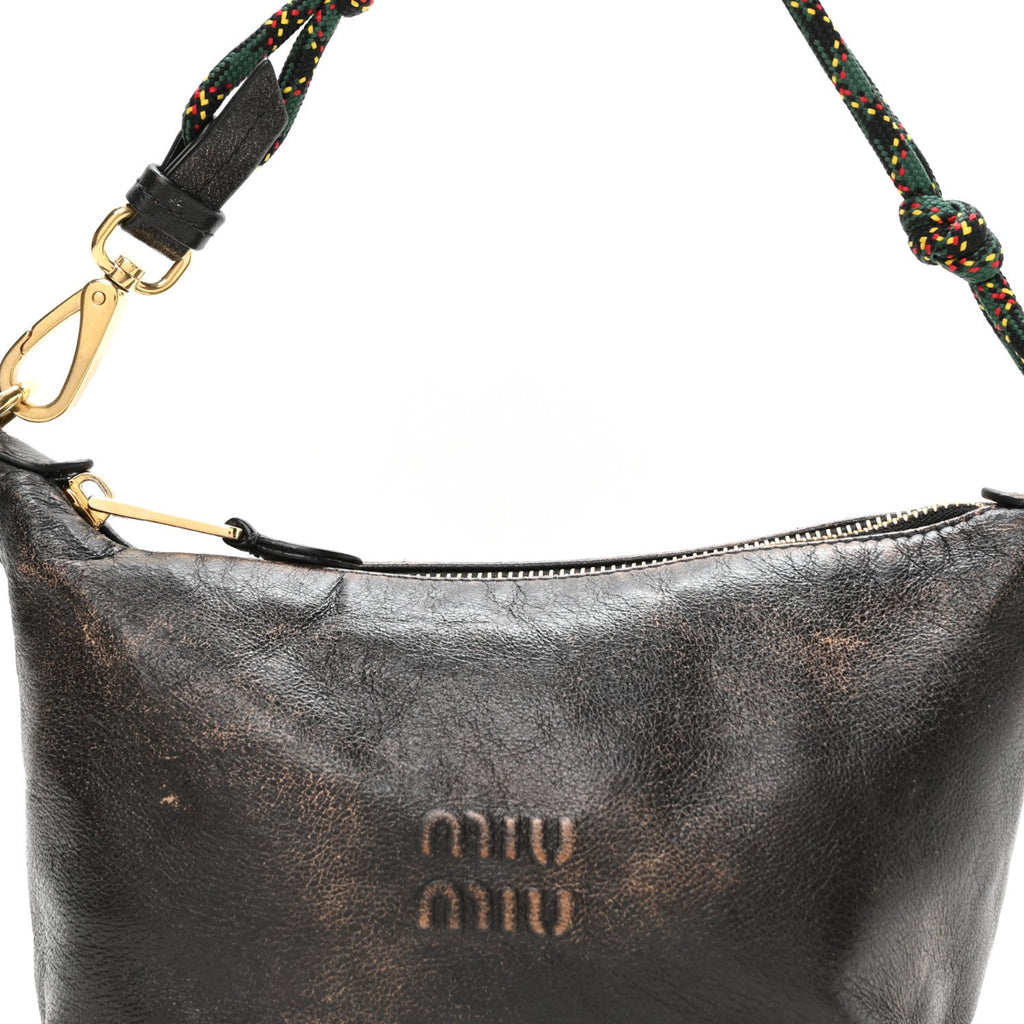 Nappa Old Pouch Bag Caffe Verde
