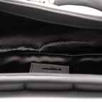 Nappa Vertical Matelasse Small Maxi Horsebit Chain Shoulder Bag Gray