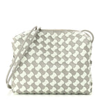 Nappa Wavy Bicolor Intrecciato Small Loop Camera Bag Agate Grey Glacier