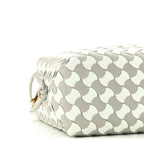 Nappa Wavy Bicolor Intrecciato Small Loop Camera Bag Agate Grey Glacier