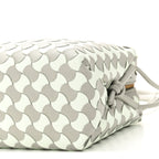 Nappa Wavy Bicolor Intrecciato Small Loop Camera Bag Agate Grey Glacier