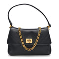 Natural Smooth Calfskin Nano Rodeo Top Handle Handbag Black