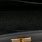 Natural Smooth Calfskin Nano Rodeo Top Handle Handbag Black