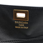 Natural Smooth Calfskin Nano Rodeo Top Handle Handbag Black
