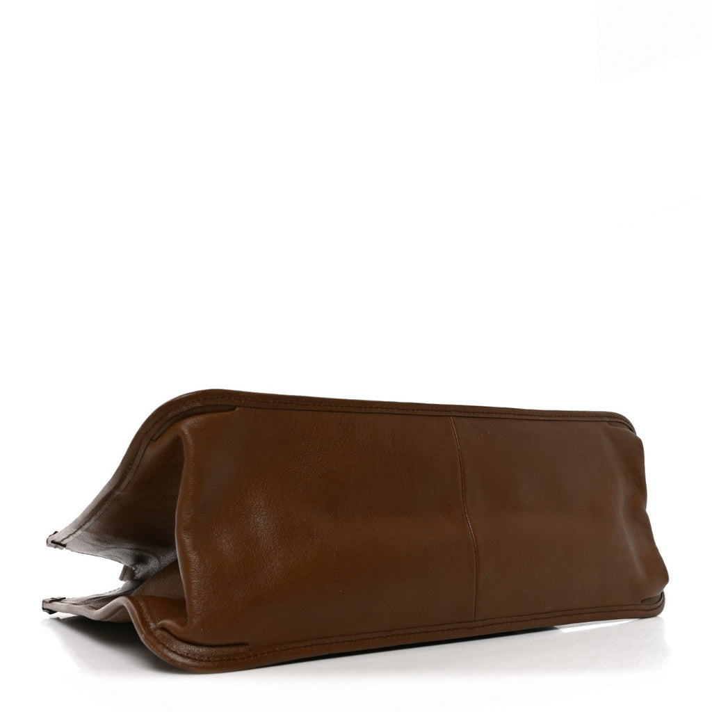 New Sakai Calfskin Lux Horsebit 1955 Tote Bag Brown Sugar