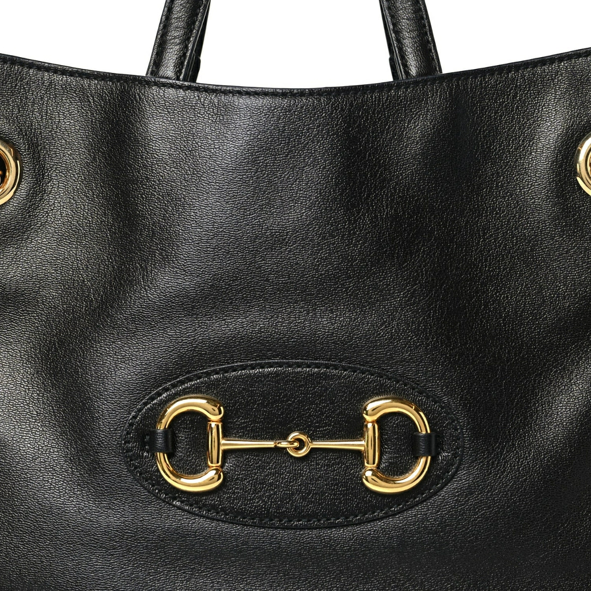 New Sakai Calfskin Lux Medium Horsebit 1955 Tote Bag Black