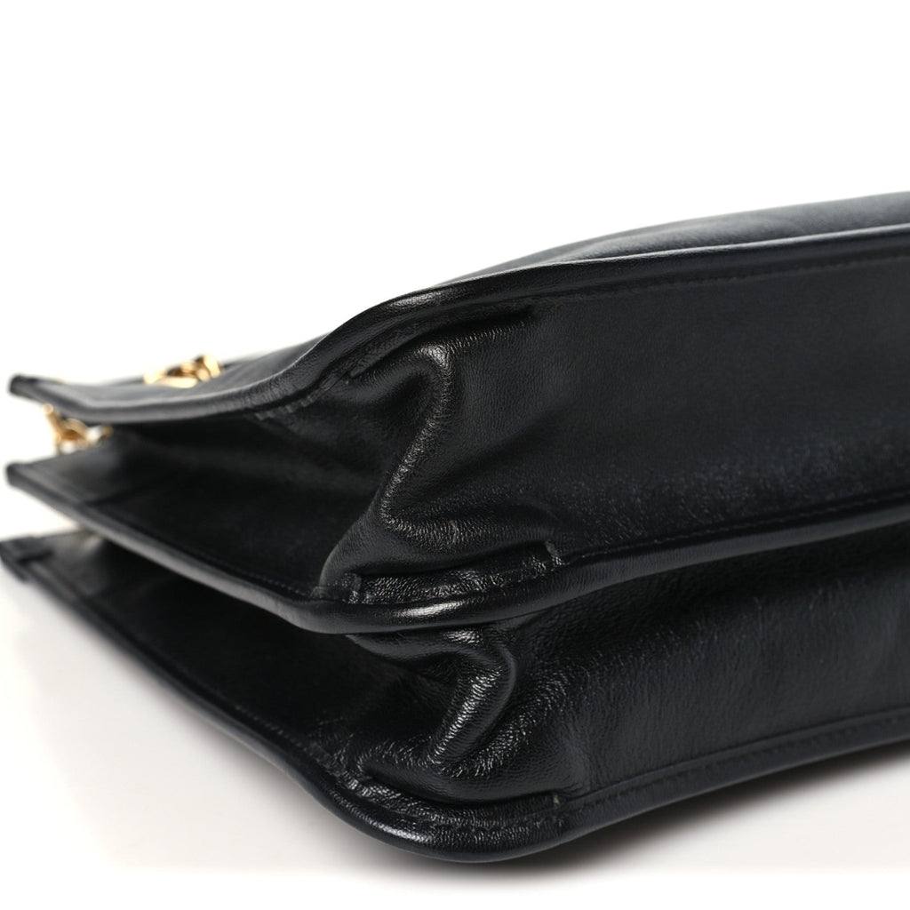 New Sakai Calfskin Lux Medium Horsebit 1955 Tote Bag Black