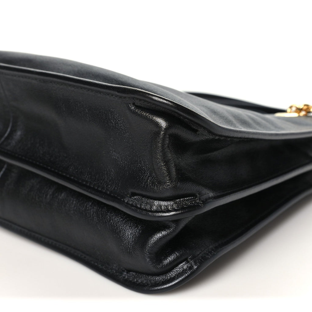 New Sakai Calfskin Lux Medium Horsebit 1955 Tote Bag Black