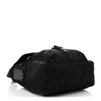 Nylon Vela Saffiano Single Buckle Messenger Shoulder Bag Black