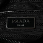 Nylon Vela Saffiano Single Buckle Messenger Shoulder Bag Black