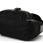Nylon Vela Saffiano Single Buckle Messenger Shoulder Bag Black