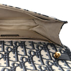 Oblique Small DiorAddict Flap Bag Navy Blue