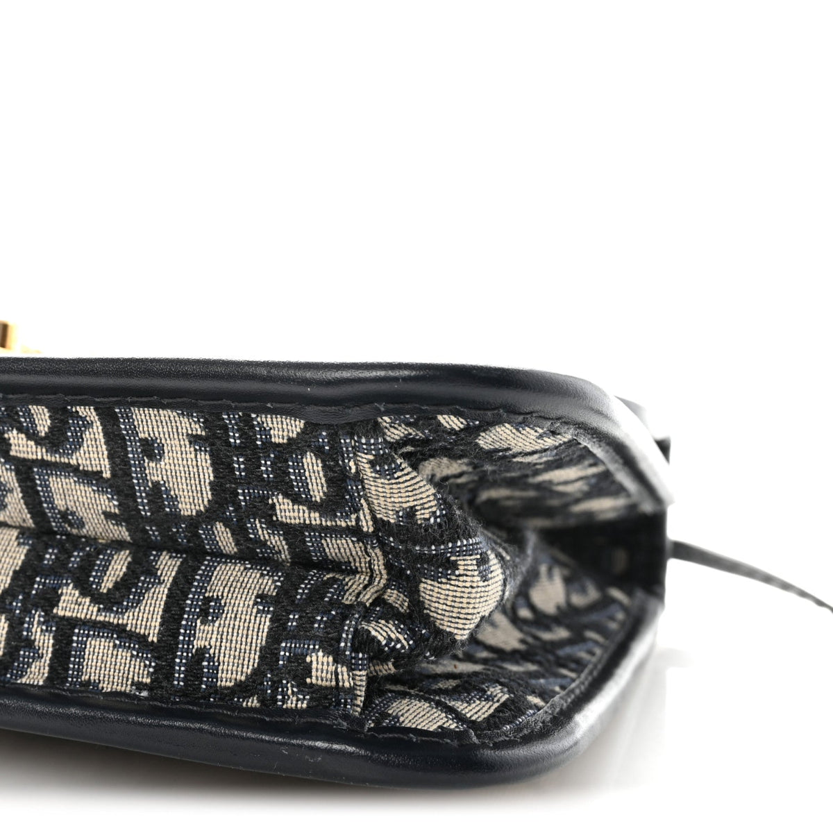 Oblique Small DiorAddict Flap Bag Navy Blue