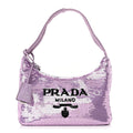 Paillettes Sequin Mini Re-Edition 2000 Bag Lilium Black