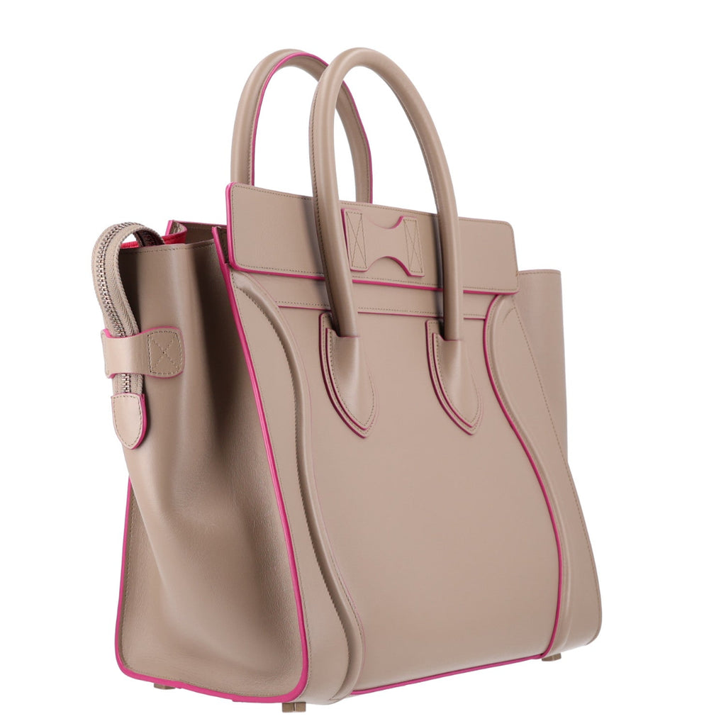 Palmelato Calfskin Mini Luggage Beige