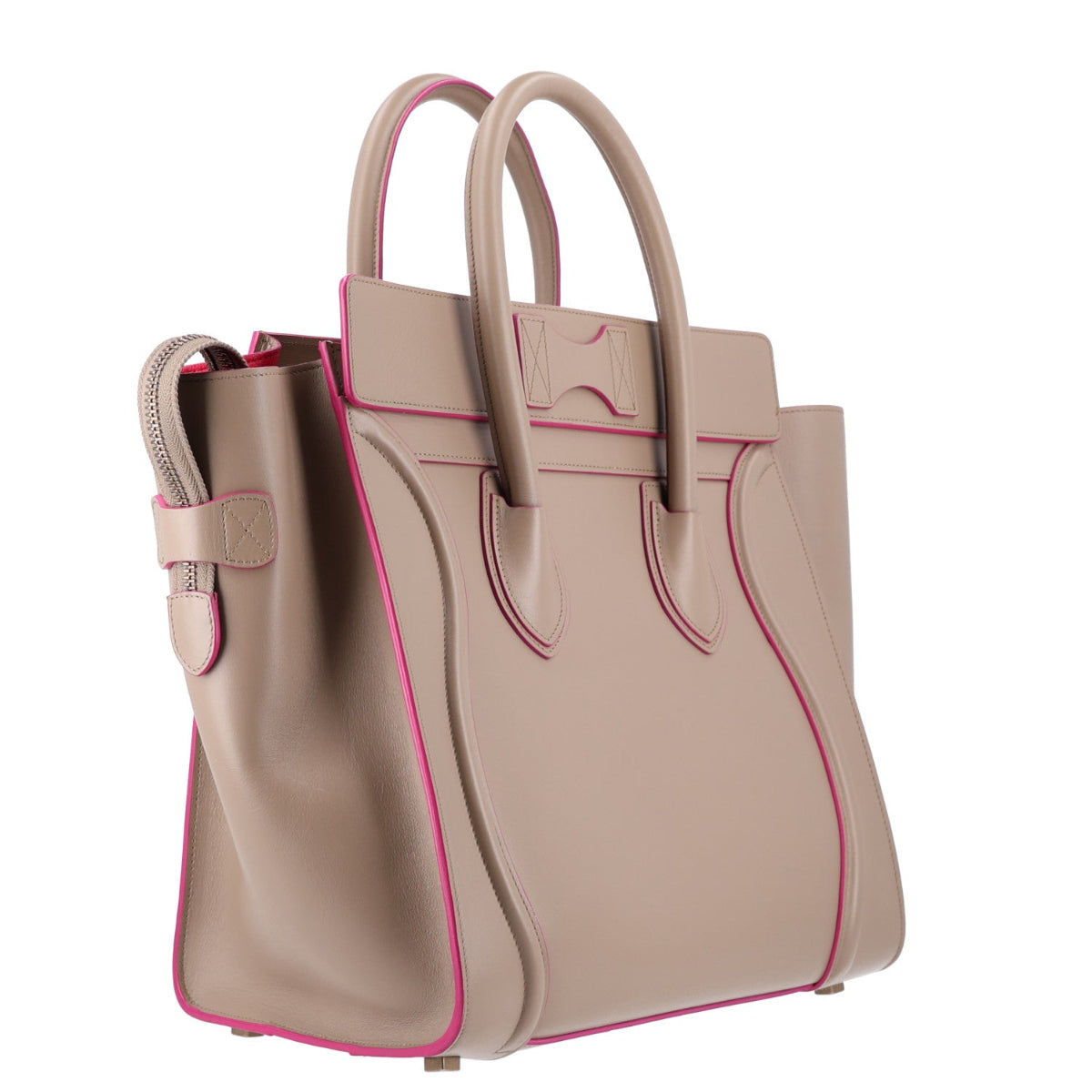Palmelato Calfskin Mini Luggage Beige
