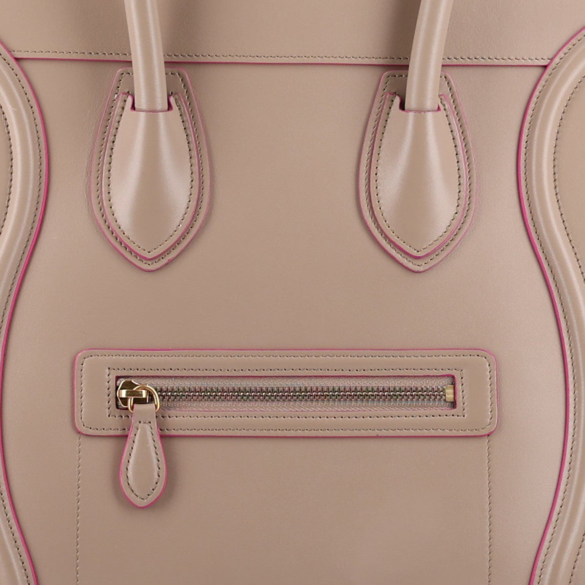Palmelato Calfskin Mini Luggage Beige