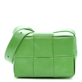 Paper Calfskin Maxi Intreccio Extra Mini Cassette Crossbody Bag Parakeet