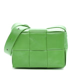 Paper Calfskin Maxi Intreccio Extra Mini Cassette Crossbody Bag Parakeet