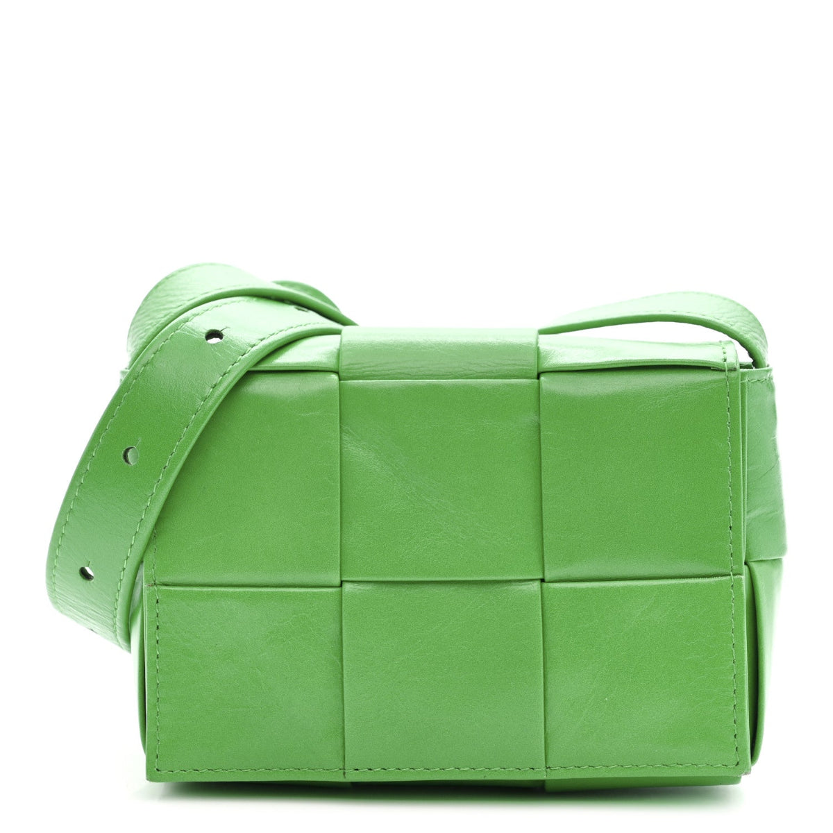 Paper Calfskin Maxi Intreccio Extra Mini Cassette Crossbody Bag Parakeet