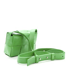 Paper Calfskin Maxi Intreccio Extra Mini Cassette Crossbody Bag Parakeet