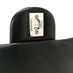 Patent Calfskin Chevron Quilted Extra Mini Flap Black