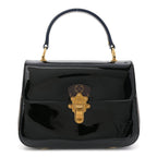 Patent Calfskin Monogram Cherrywood PM Black