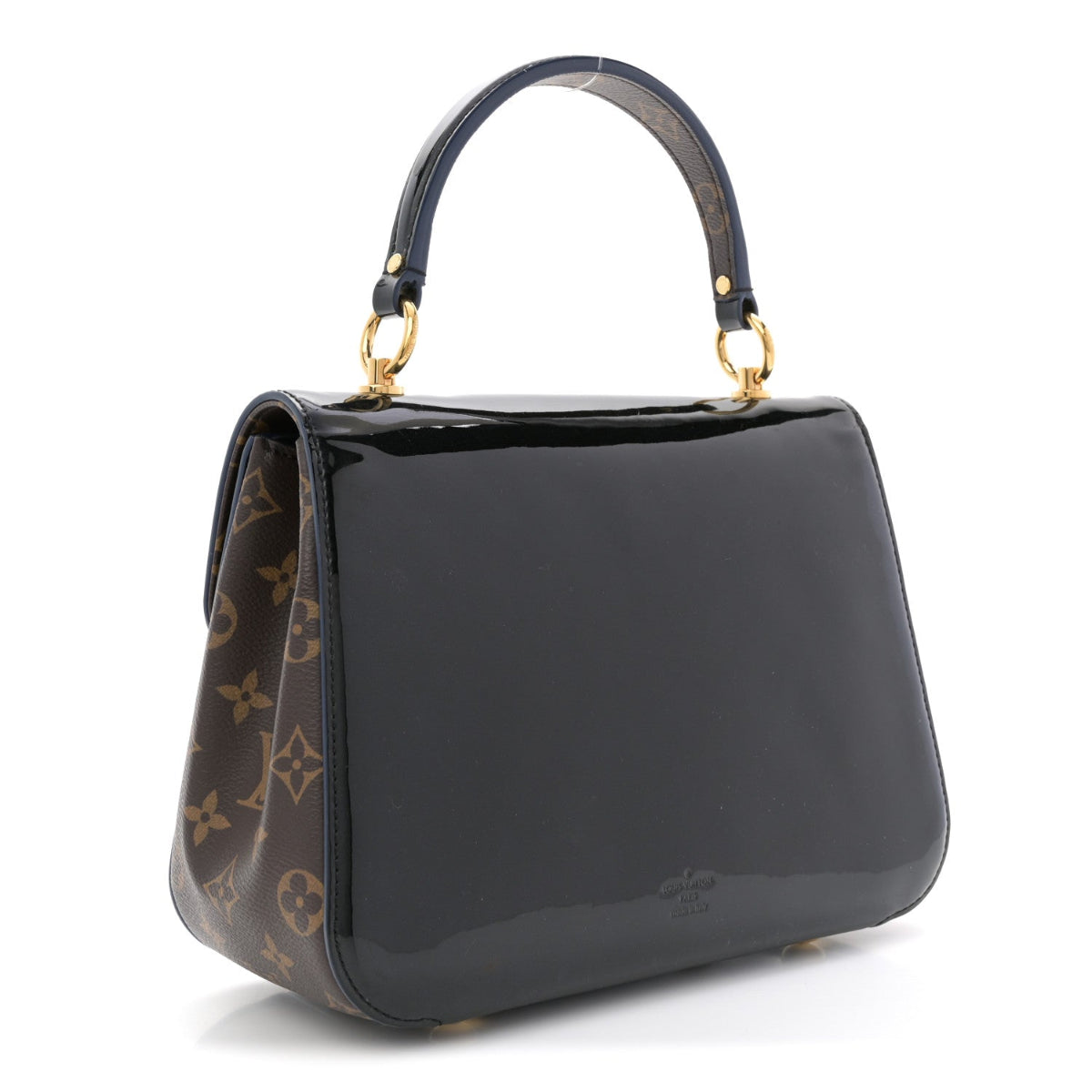 Patent Calfskin Monogram Cherrywood PM Black
