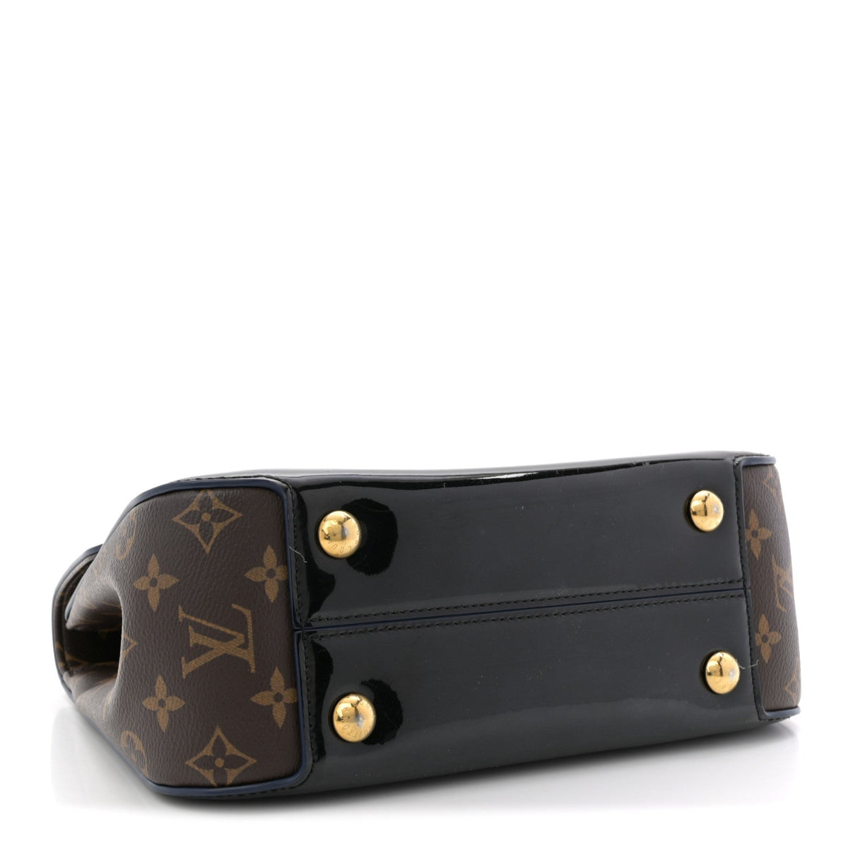 Patent Calfskin Monogram Cherrywood PM Black