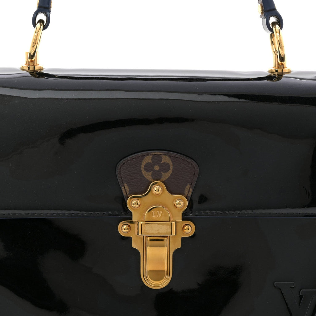 Patent Calfskin Monogram Cherrywood PM Black