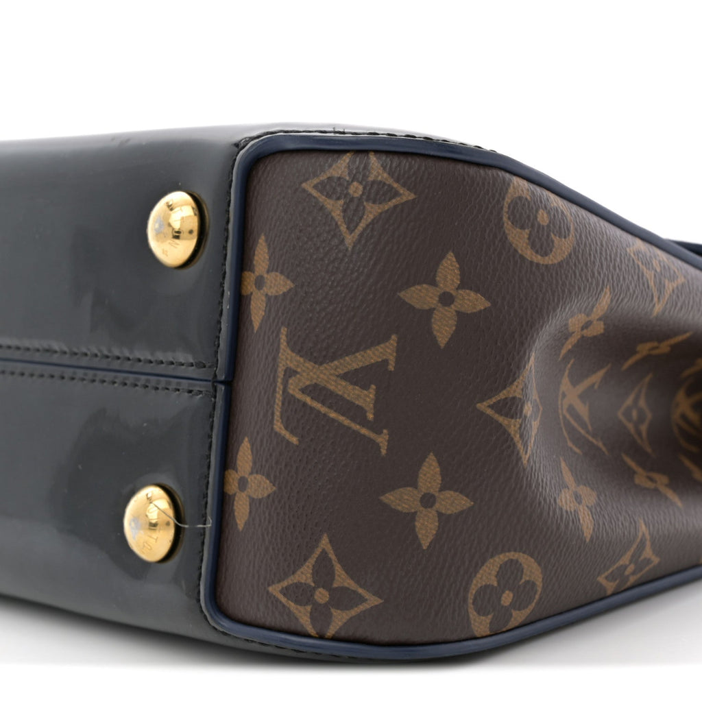 Patent Calfskin Monogram Cherrywood PM Black