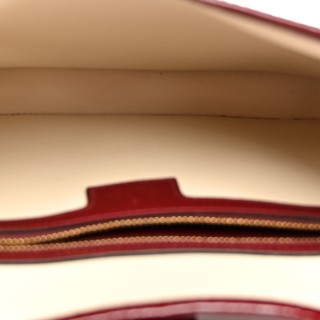 Patent Calfskin Small Jackie Shoulder Bag Rosso